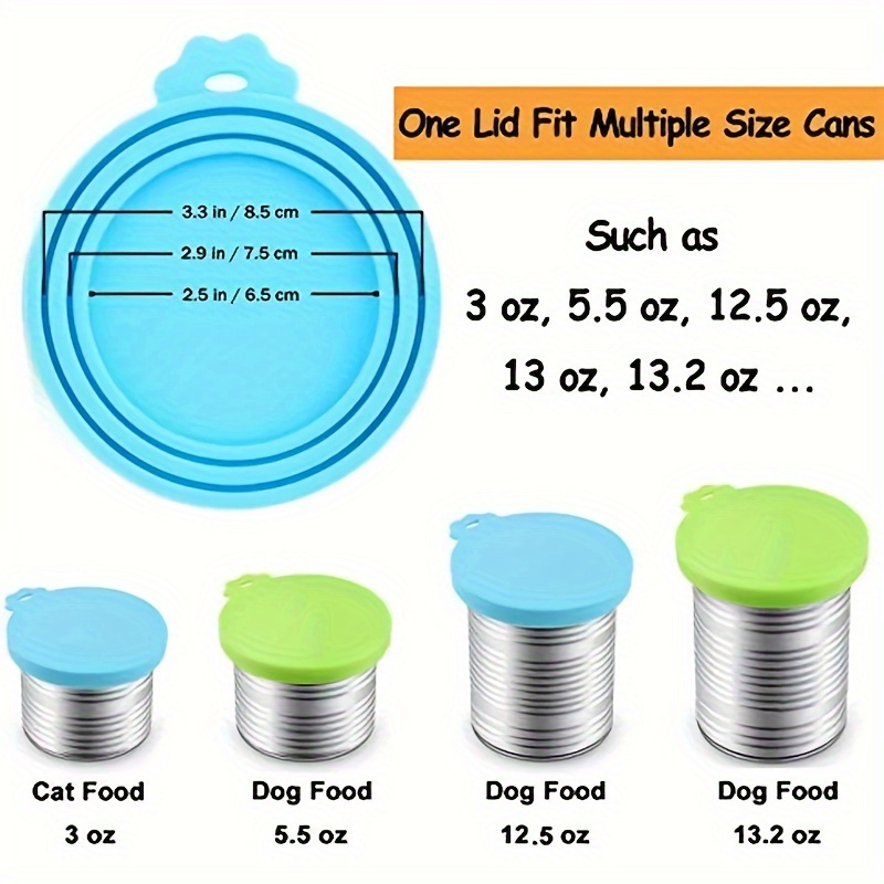 1pc Random Color Silicone Pet Food Can Cover, Moisture Proof Easy To Clean Round Dog Food Can Lid