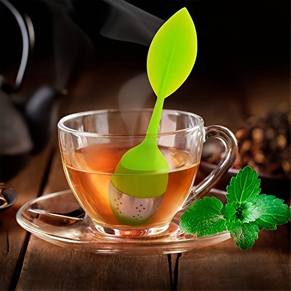 Infuseur à thé en vrac - Poignée en silicone Infuseur à thé Passoire en  acier inoxydable pour