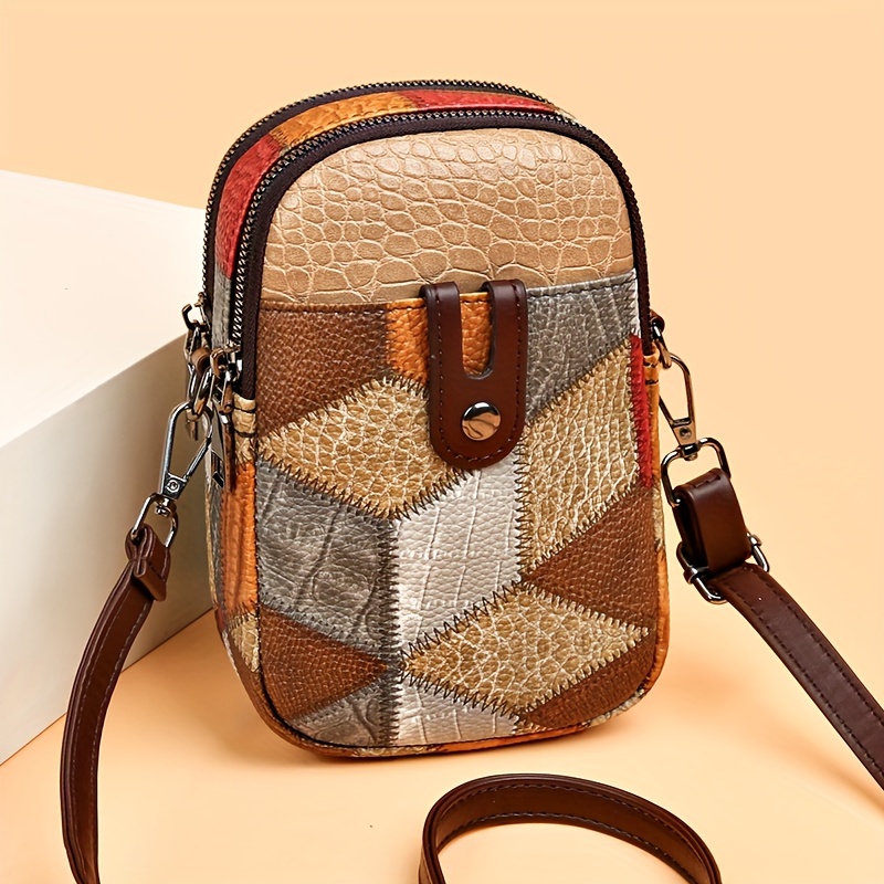 Bolso Teléfono Móvil Patrón Argyle Minibolso Cruzado Moda - Temu Chile