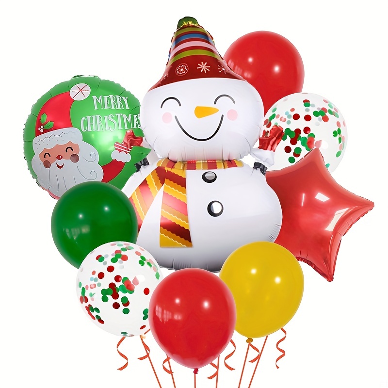 Ballon Père Noël Rodolphe Transparent - Joyeux Noël 
