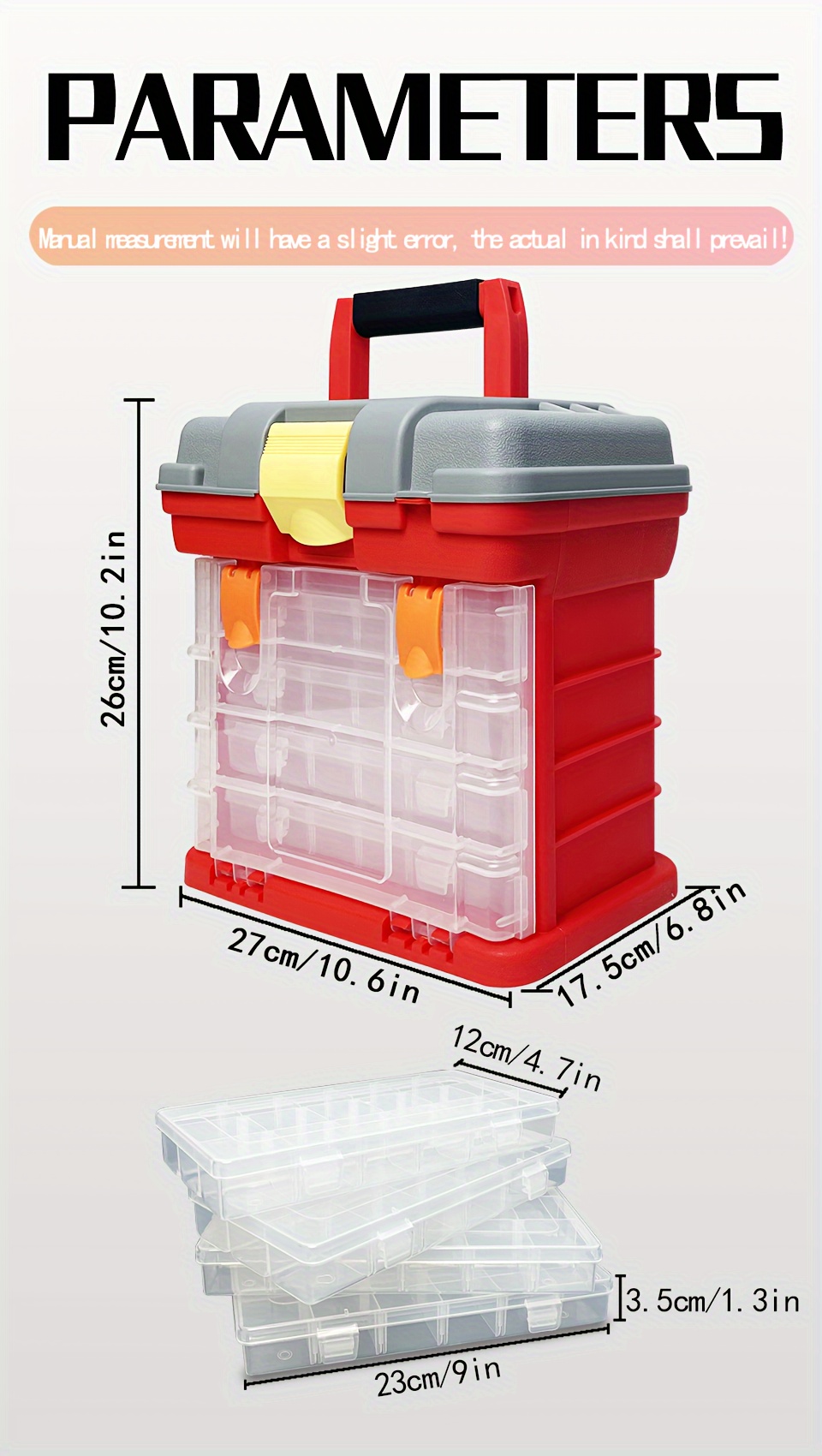 Portable Storage Box Buckle Lid Handles Tool Storage Basket - Temu