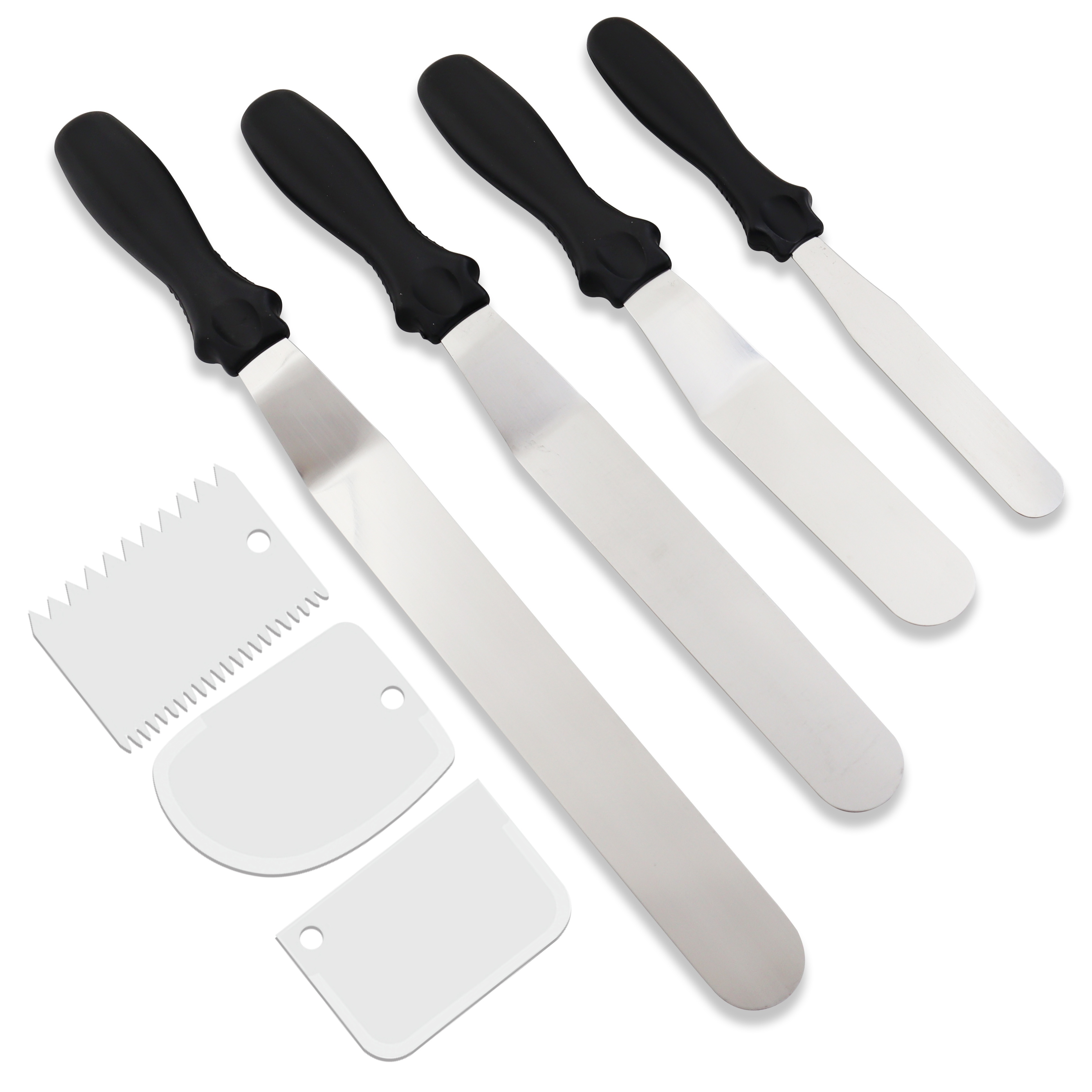 6/8/10 inch Stainless Steel Cake Spatula Butter Cream Icing Frosting Knife  Smoother Kitchen Pastry