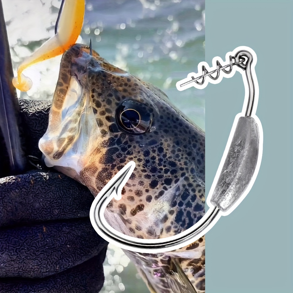Offset Fishing Hooks 2g Weighted Crank Hook Soft Bait Hook - Temu