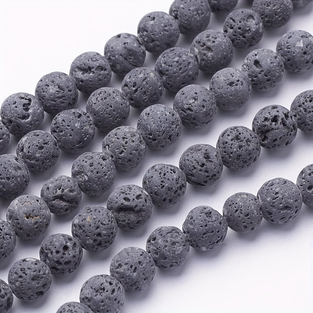 Colorful Lava Stone Beads Round Loose Chakra Rock Beads - Temu