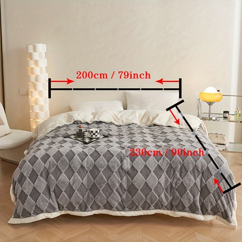 High end Double sided Teddy Fleece Blanket Extra Thick Bed - Temu