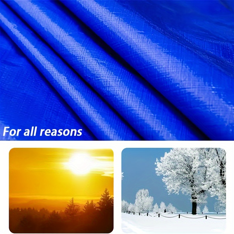 1pc Thick Waterproof Poly Tarp Cover Durable Tarpaulin With Grommets And  Reinforced Edges UV Resistant Tarp Cover For Vehicle/Pool Cover Boat Tent  Con