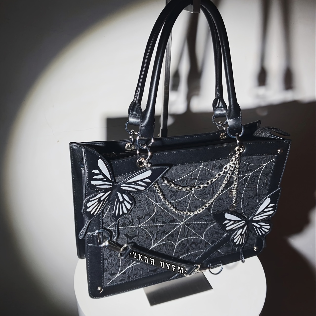 edgy style] gothic deco tote bag y2k punk bag - Temu