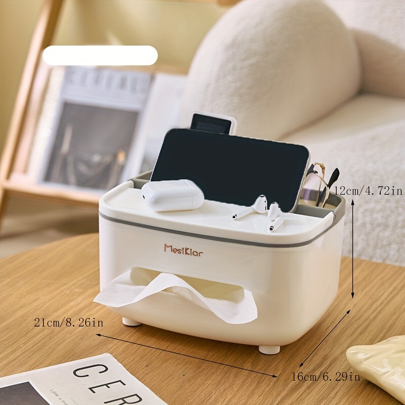 Ecoco Tissue Dispenser Napkin Box Holder Multi Function Remote