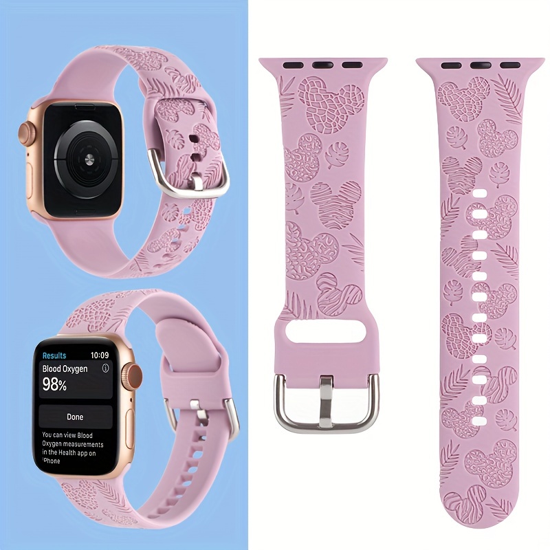 Cute Cartoon Character Leaf Watchband Compatible With Watch, Soft Silicone  Sports Watch Replacement Band Strap For Women Men - Temu
