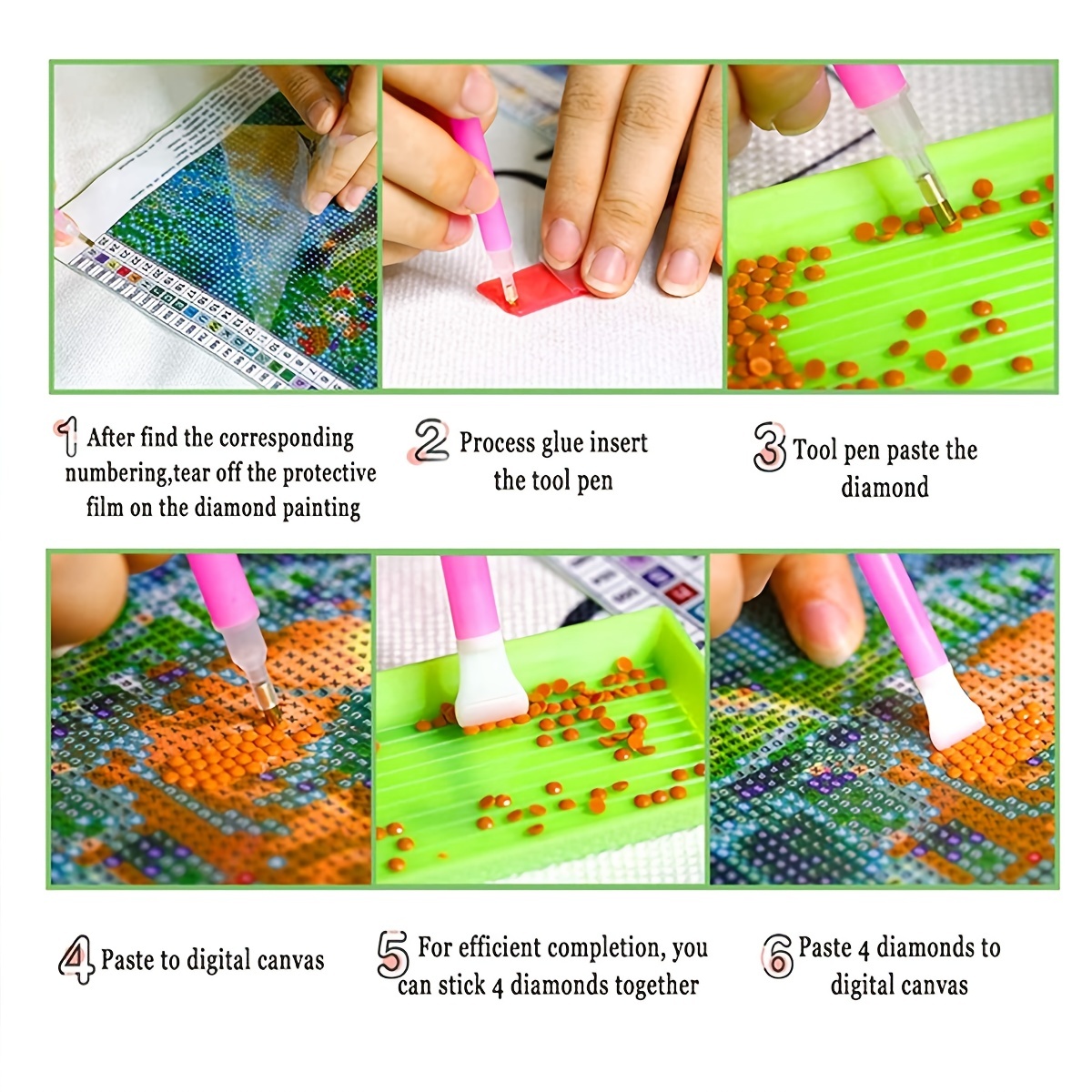 5D Diamond Painting Kits for Kids Easy DIY Crystal Art Cartoon