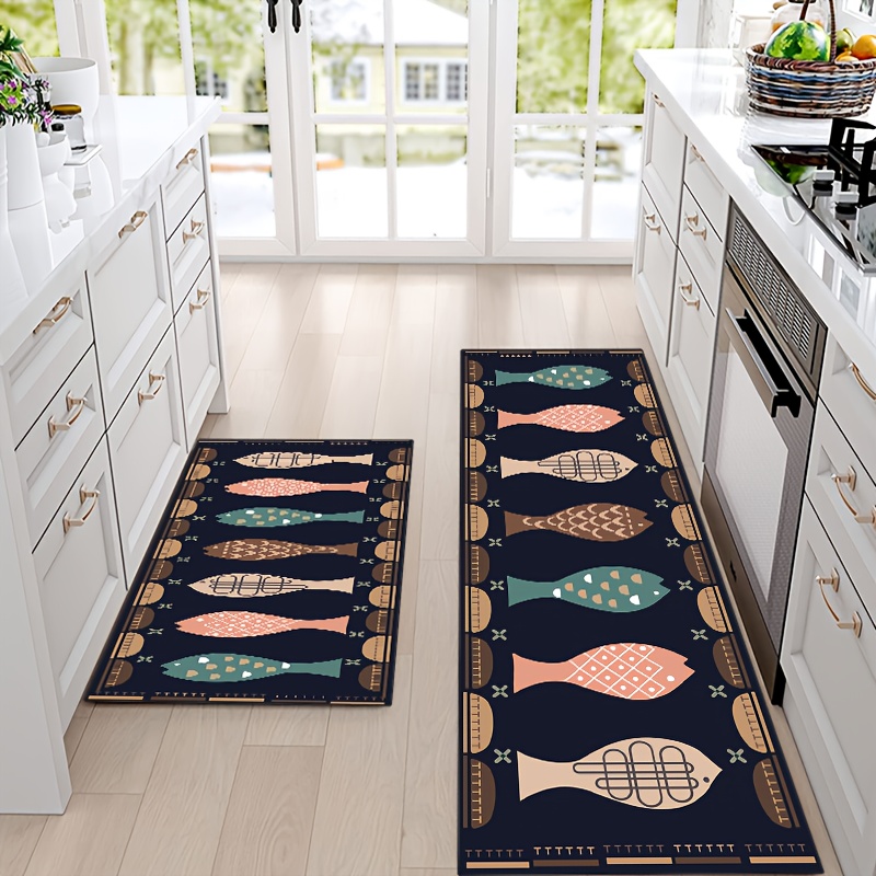 Kitchen Carpet Anti Slip Long Kitchen Mat Washable Doormat Front