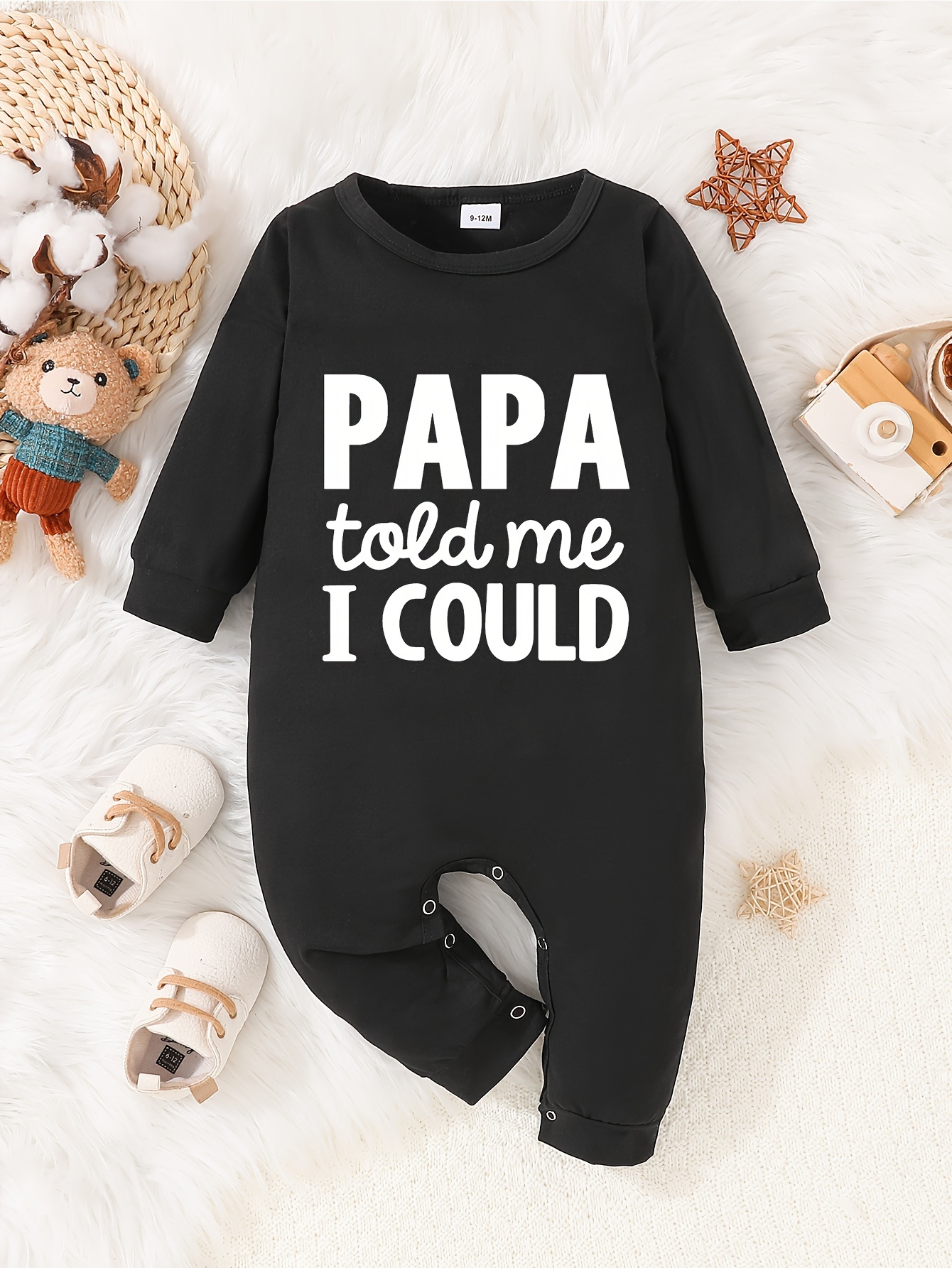 Baby Boy's papa Told Me I Could Print Bodysuit Comfy Long - Temu