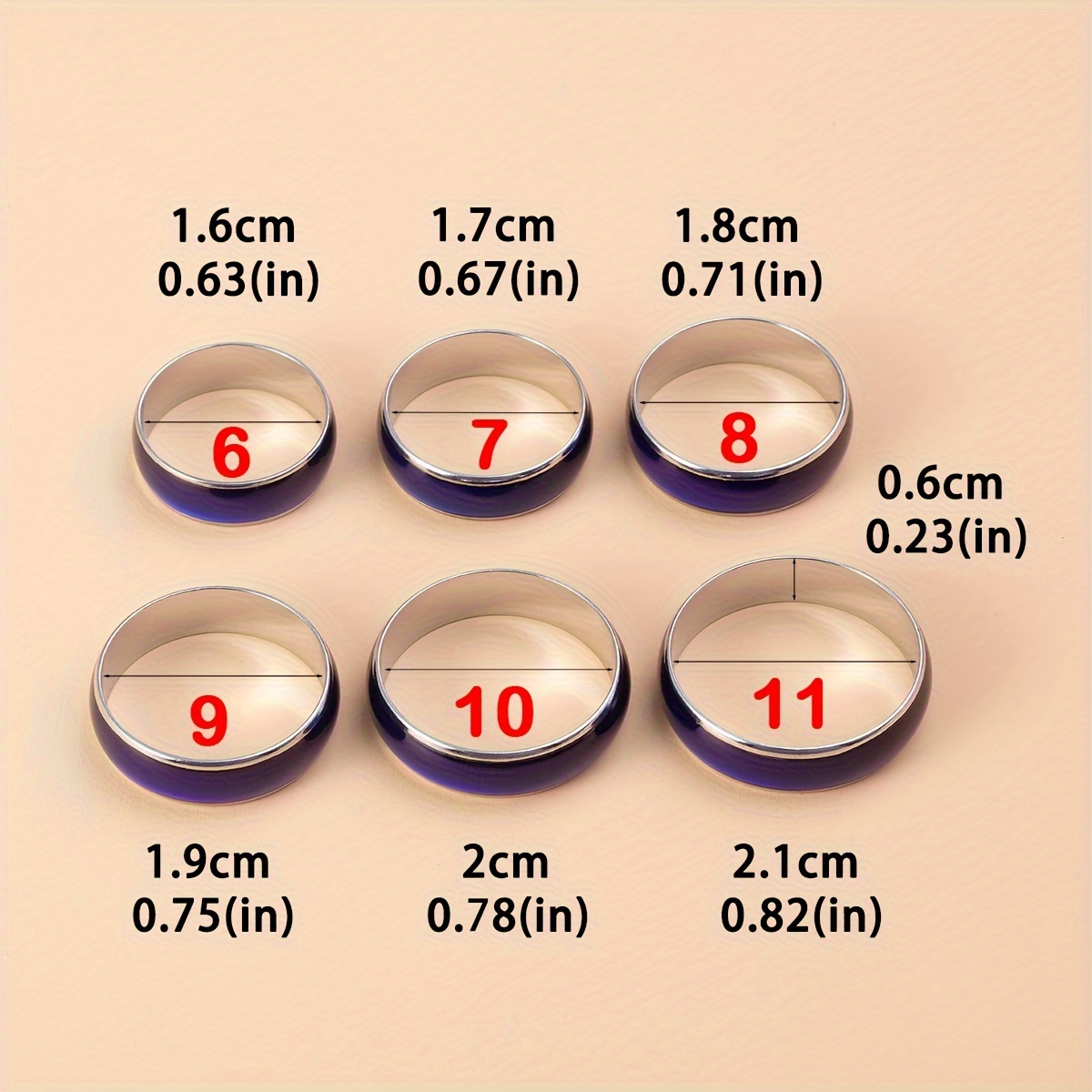 Changing Mood Ring, Emotion Temperature Changeable