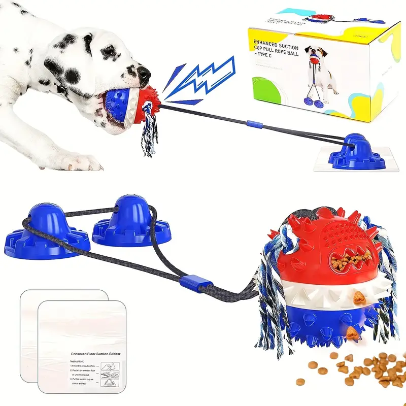 Suction Cup Dog Toy Dog Rope Toys Interactive Dog Chew Toy For Aggressive  Chewers Dog Puzzle Toy Balls Dog Teeth Cleaning Toys Indestructible Durable  Squeaky Tug Toy For Dogs - Temu