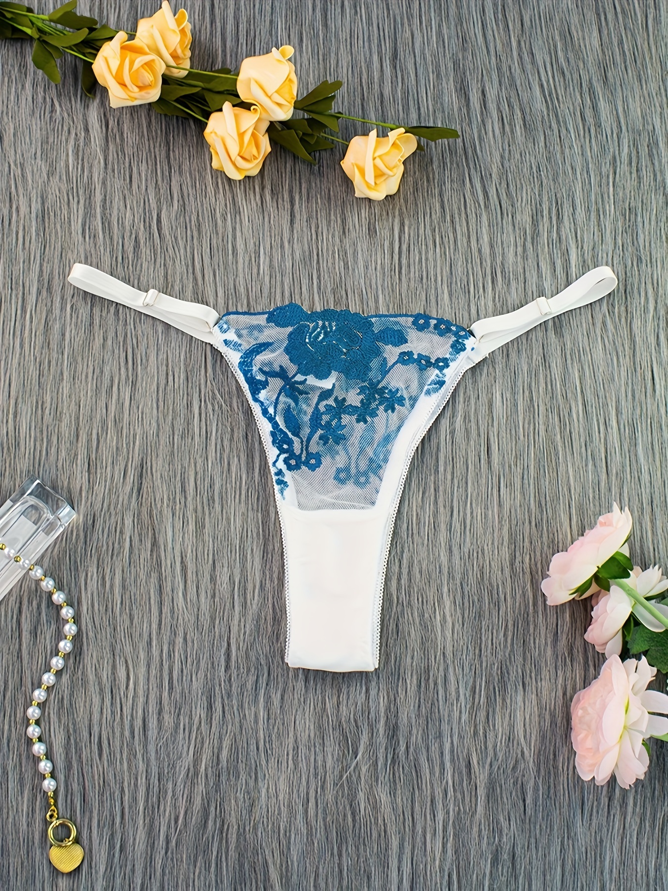  Floral Low Lingerie Sexy G-String G Embroidered