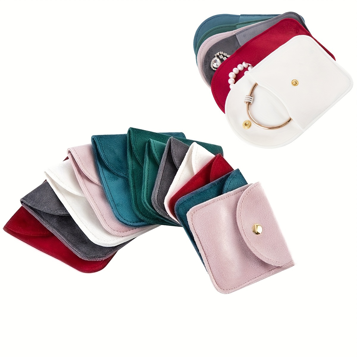 Flocking Cloth Jewelry Storage Bags Perfect For Gifts Candy - Temu