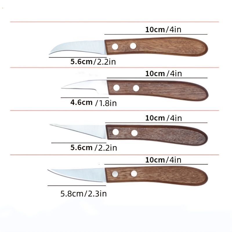 4 Piezas De Cuchillos Para Tallar Verduras De Cocina Diy, Cuchillo De Chef  Profesional, Cuchillo Para Pelar Frutas Afilado, Utensilios De Cocina,  6*0,7*0,4 Pulgadas - Hogar Y Cocina - Temu