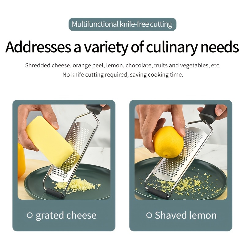 Cheese Grater Stainless Steele - A Sharp Tool for Parmesan Cheese, Ginger, Garlic, Nutmeg, Chocolate, VegetablesFruitsDishwasher Safe - Yellow