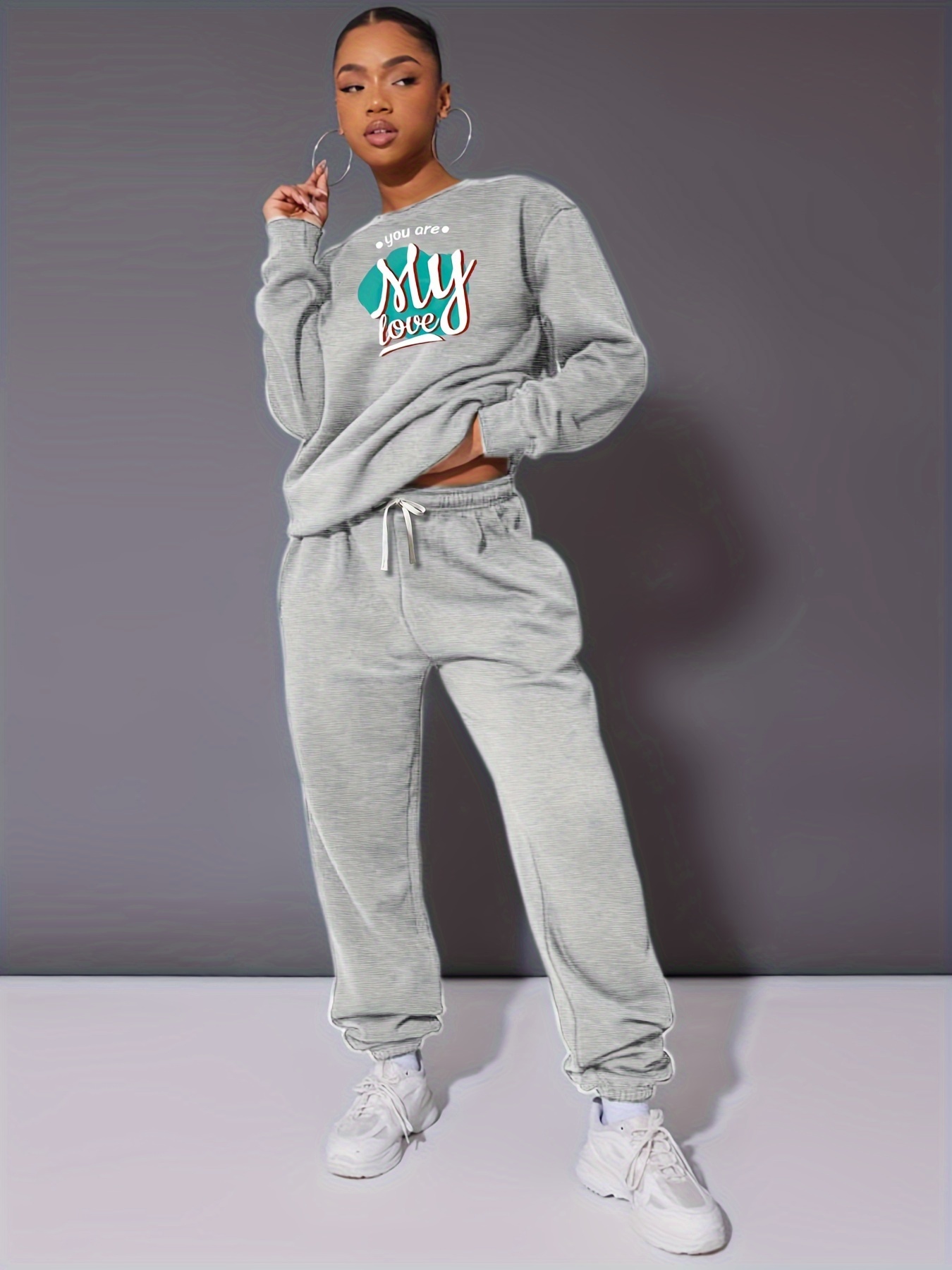 Sweatshirt Two Piece Tracksuit Set Women's Piece Tracksuit Set