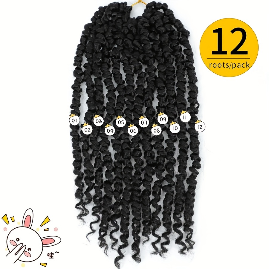 Passion Torsion Cheveux Pré Torsadé Passion Torsions Crochet Tresses  Pré-Boucle Synthétique Tressage Cheveux Extensions 12 18 pouces - AliExpress