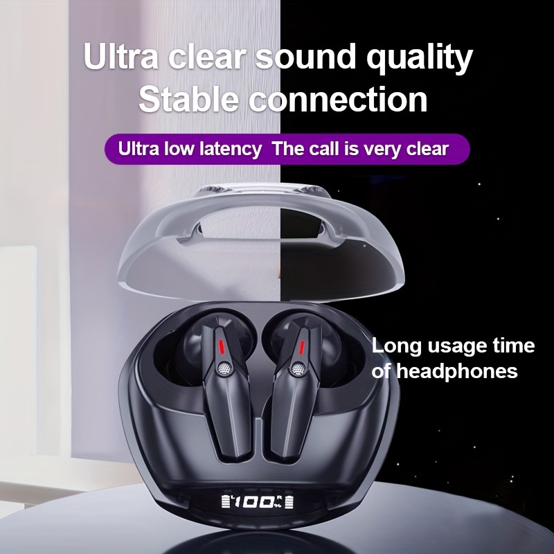 Cuffie Bluetooth, 2023 Auricolari Bluetooth 5.3 Stereo HiFi con 4 HD Mic, Cuffie  Wireless In Ear ENC Cancellazione Rumore, Cuffie Senza Fili con LED Display  50 Ore, IP7 Impermeabile Auricolari : : Elettronica