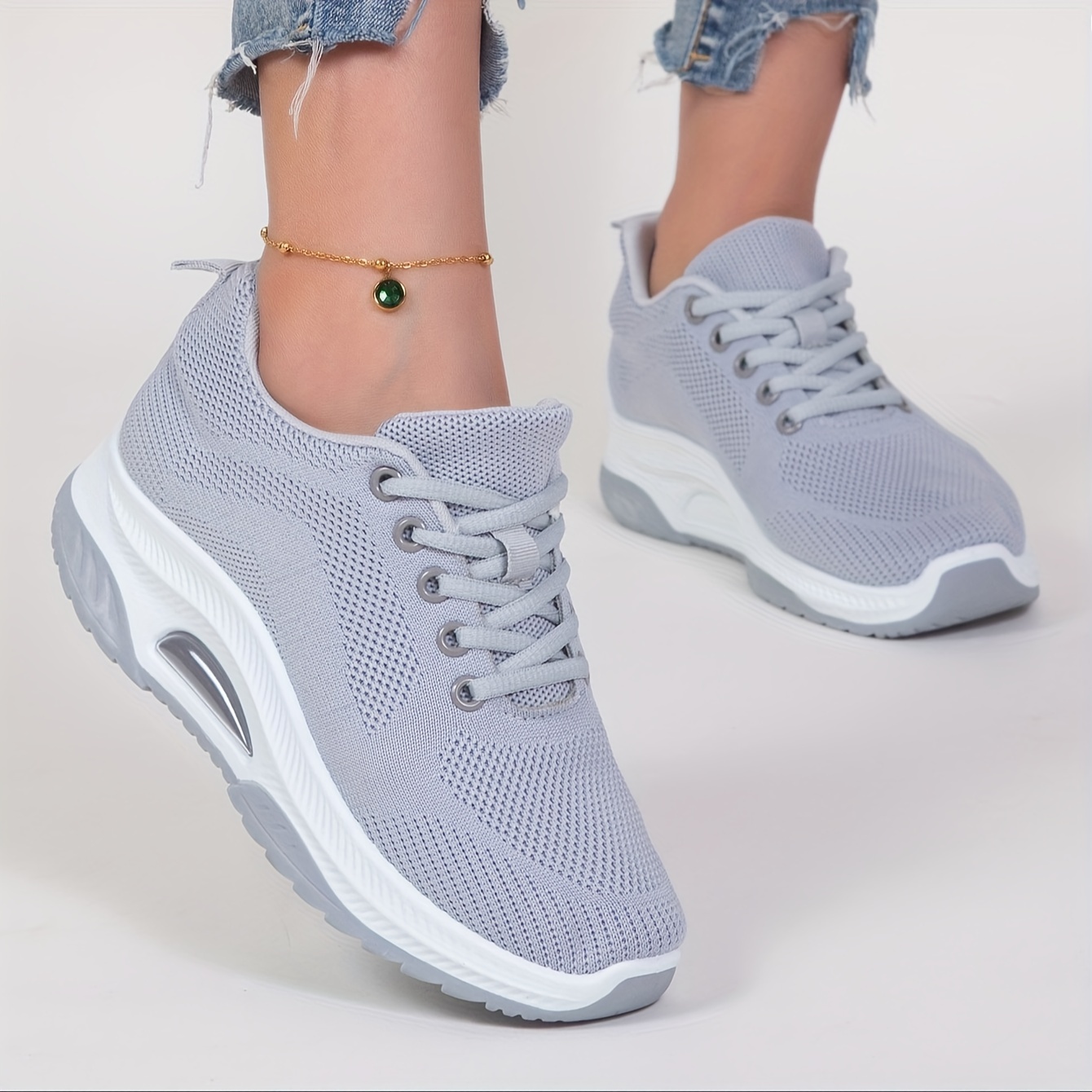 Women's Breathable Mesh Sneakers Casual Lace Outdoor Shoes - Temu