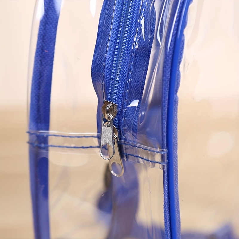 Transparent PVC Zipper Backpack Casual Bag