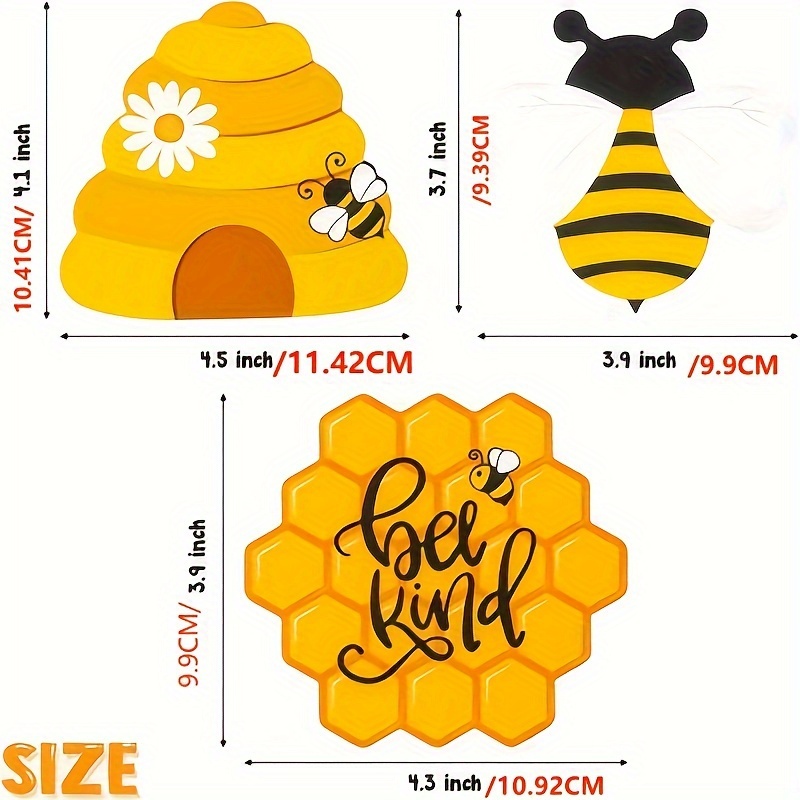 Spring Farmhouse Honey Bee Tiered Tray Decor With Bumble Bee - Temu