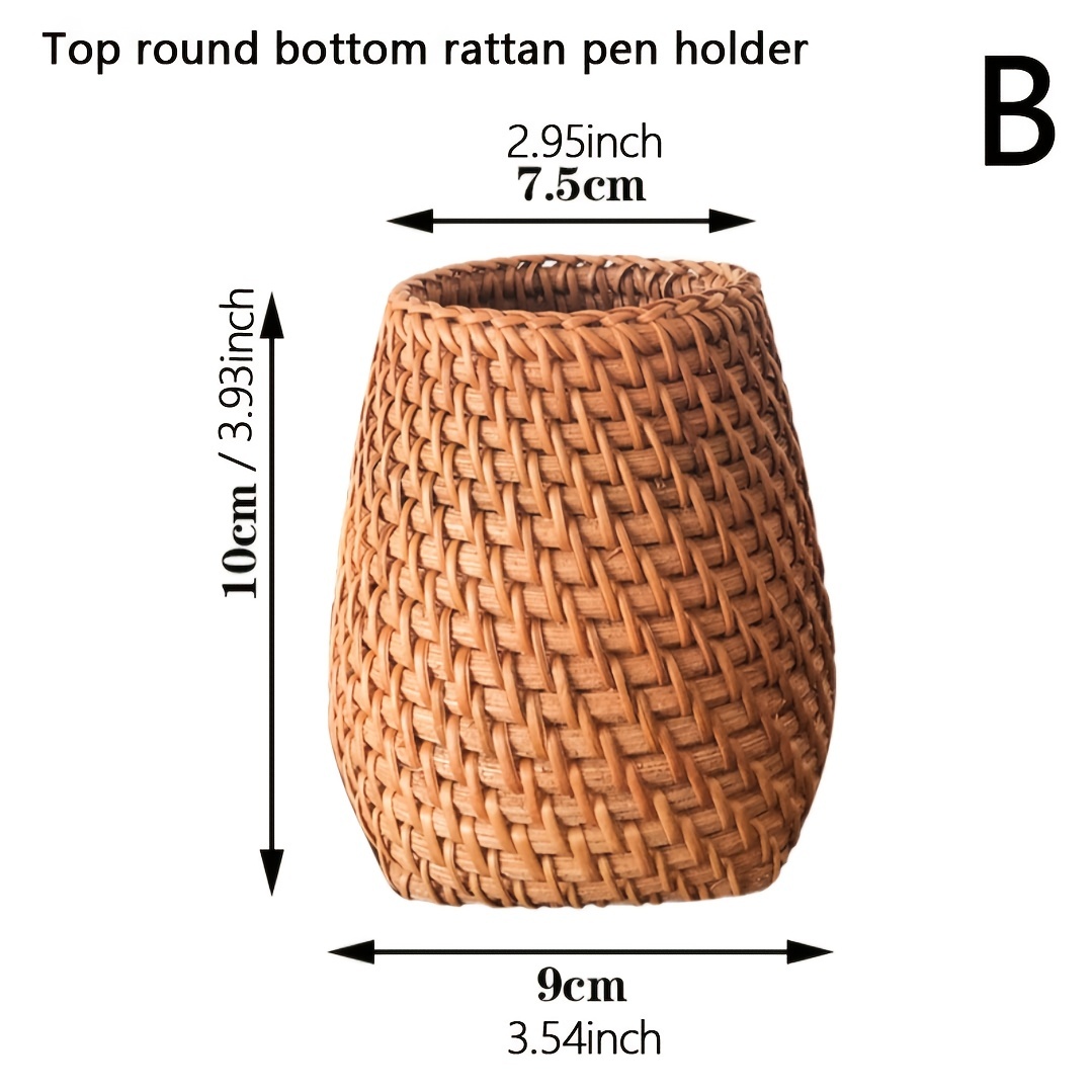 1pc Suporte De Caneta De Rattan Puro Tecido À Mão Cerimônia Do Chá Seis  Tubos De Cavalheiro Para Palitos De Chopsticks, Facas E Garfos Caixa De  Armazenamento De Cosméticos - Temu Portugal