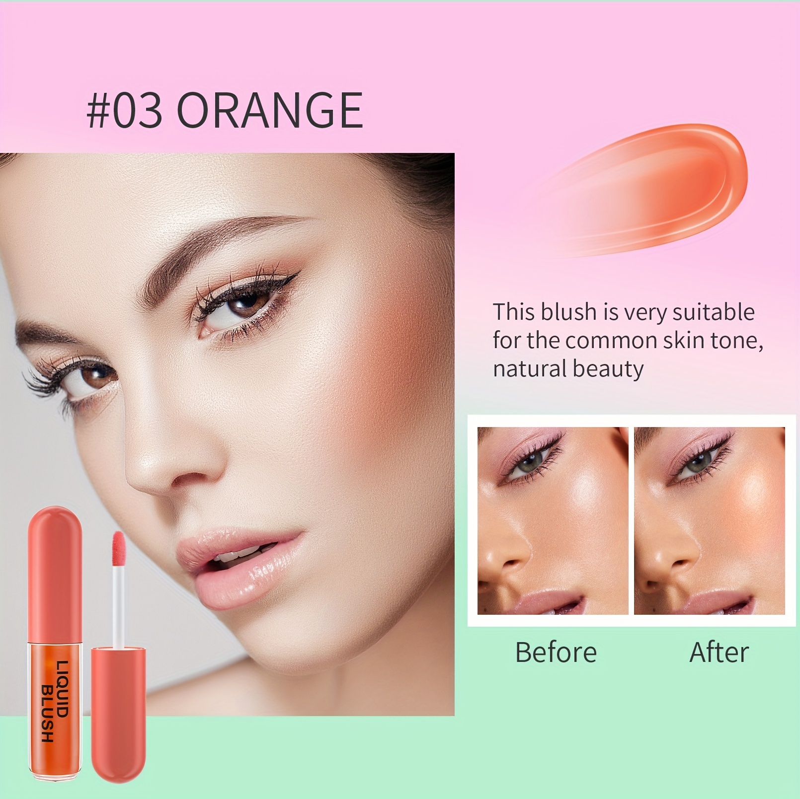 3 Shades Liquid Blush Long Lasting Lightweight Natural Nude - Temu