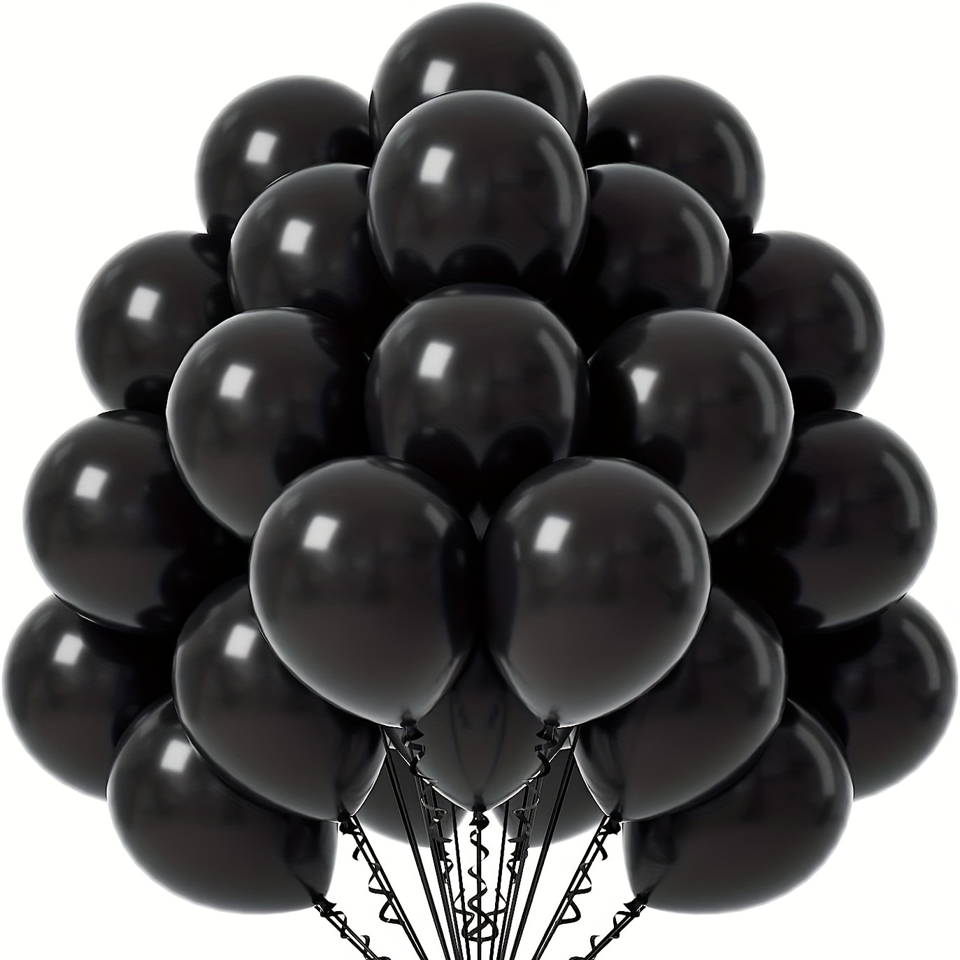 Black Latex Balloons For Birthdays Graduations Retirements - Temu