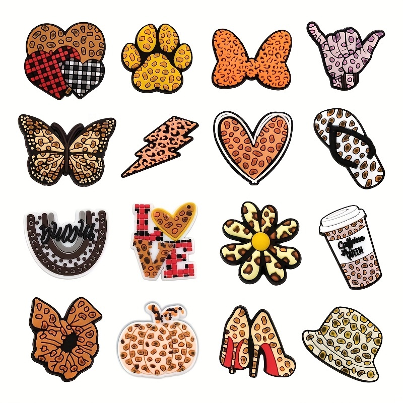 40Pcs Kawaii Croc Charms for Cartoon Shoe Sandals Decorations for  Girls,Women, T