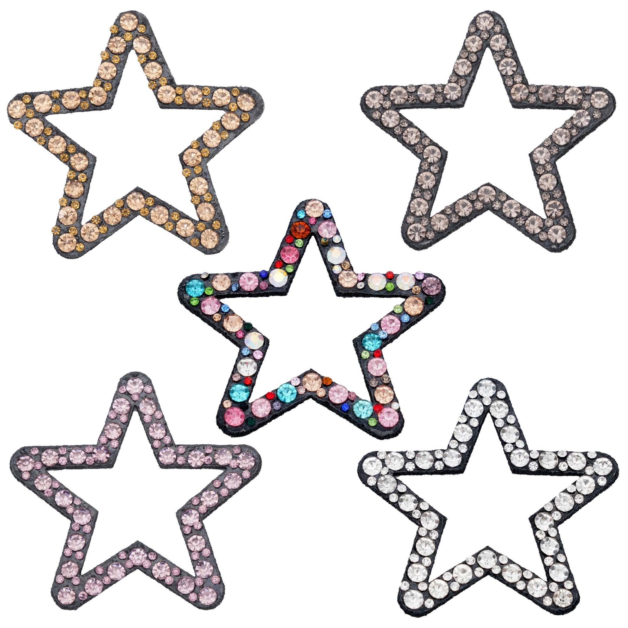 Five pointed Star Non Woven Rhinestone Stickers Diy Fabric - Temu