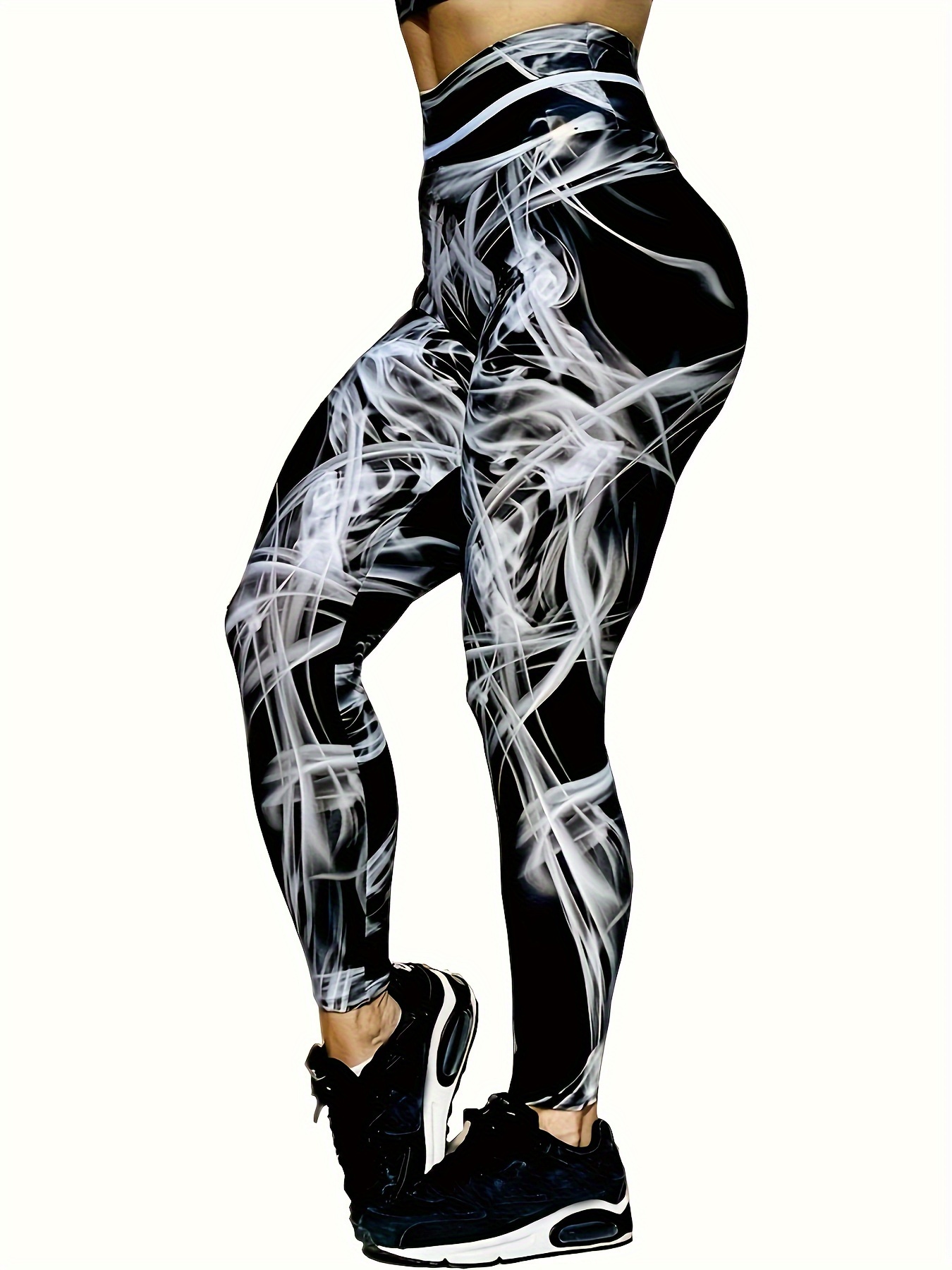 Women's Abstract Tiger Graphic Sports Yoga Leggings Workout - Temu Canada