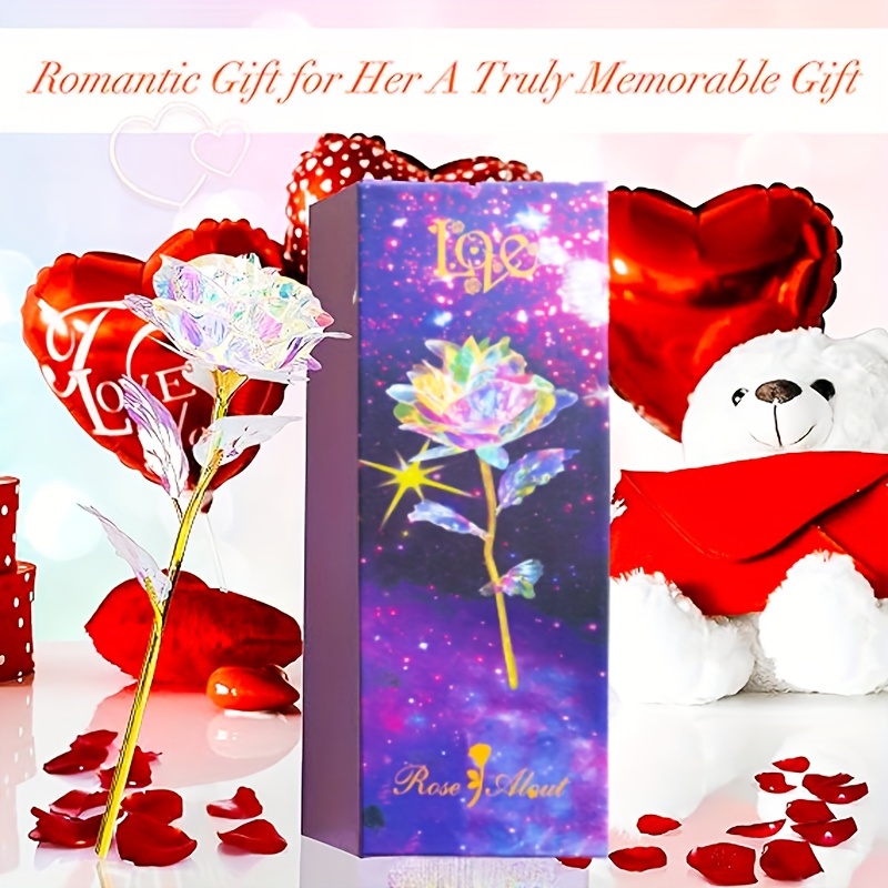 Preserved Real Rose Love Box Red Flowers Cute Things For - Temu