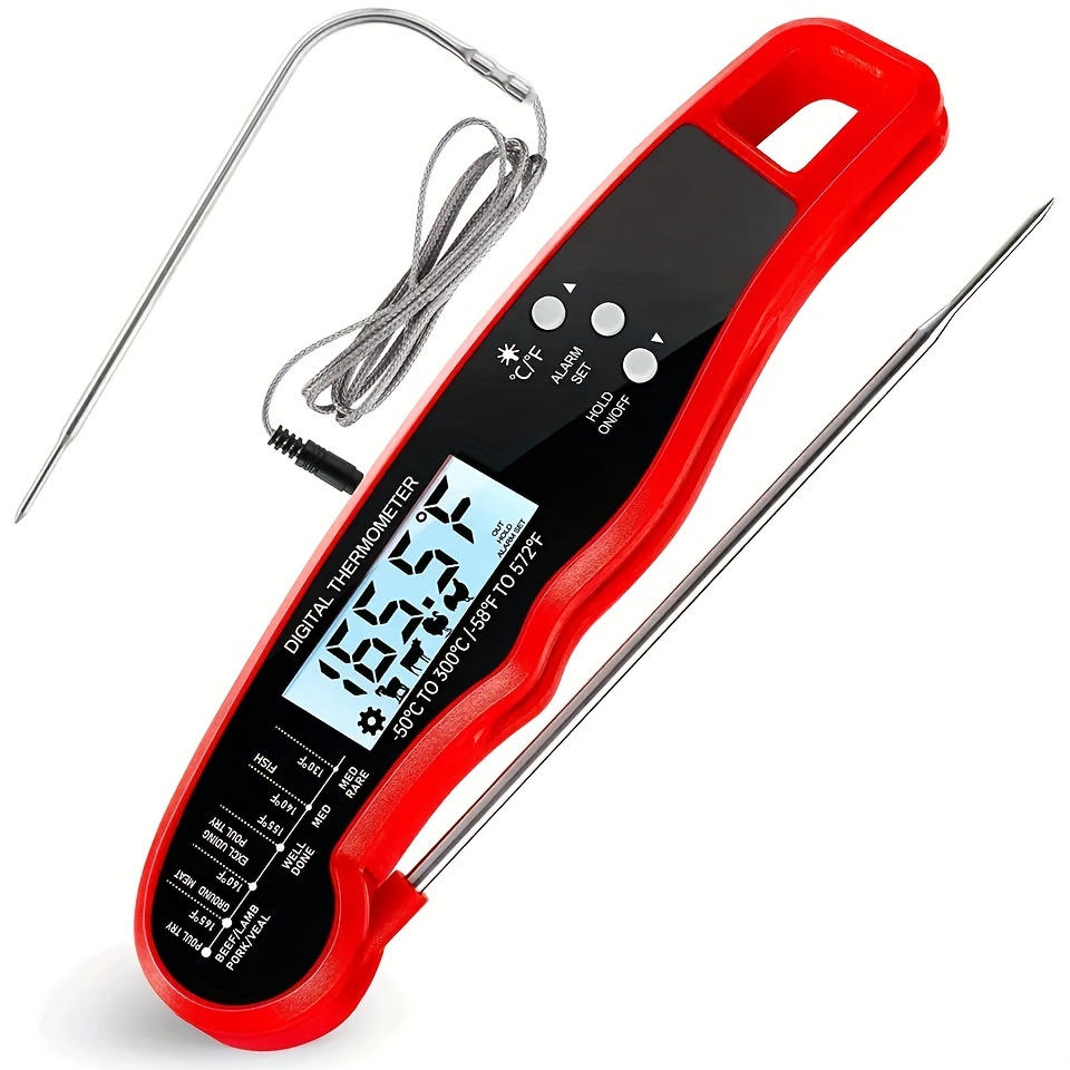 Kitchen Thermometer Dual Probe USB Rechargeable -50-300 Meat