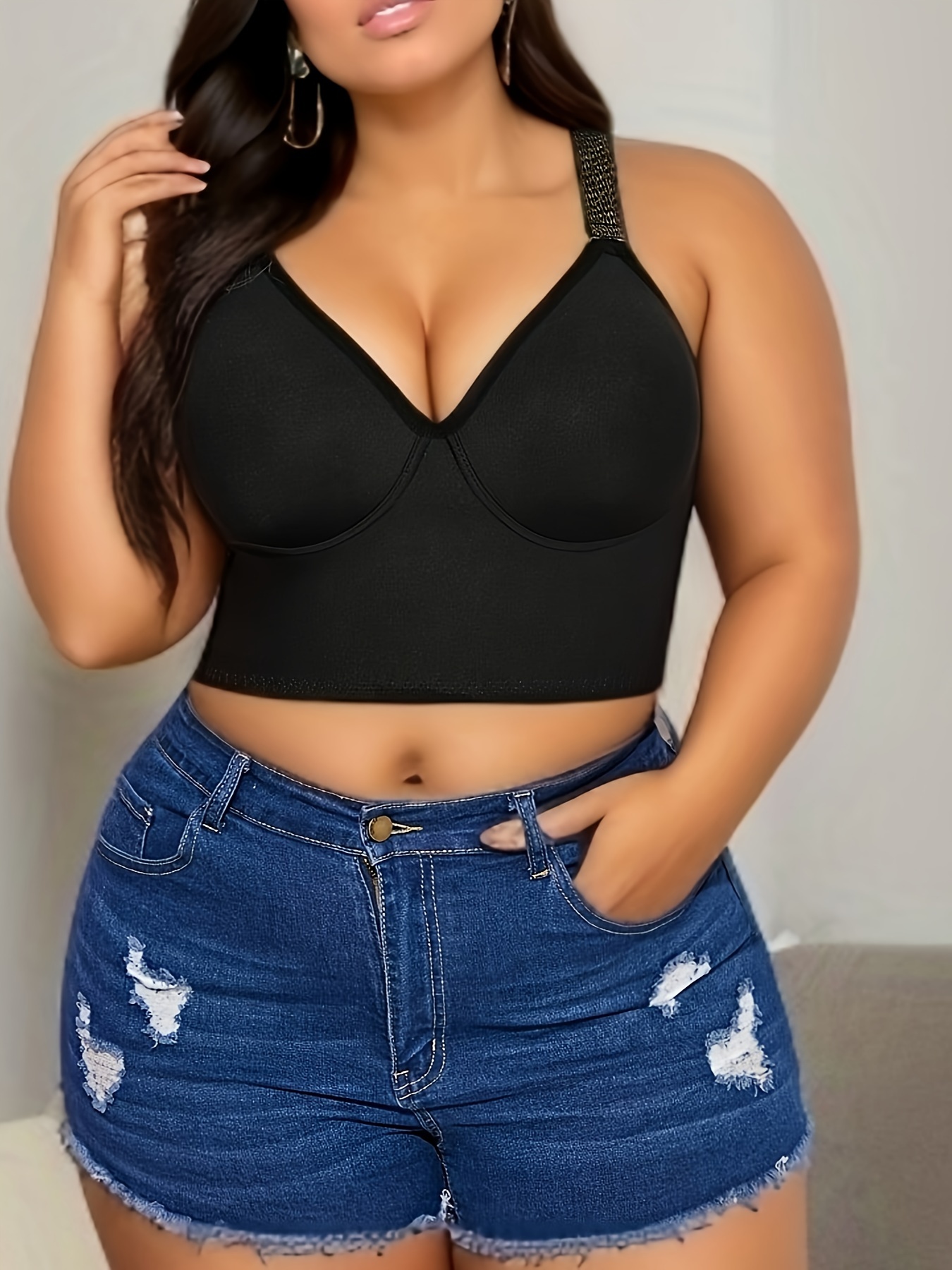 What is High Quality Back Fat Plus Size Bra for Ladies Racerback