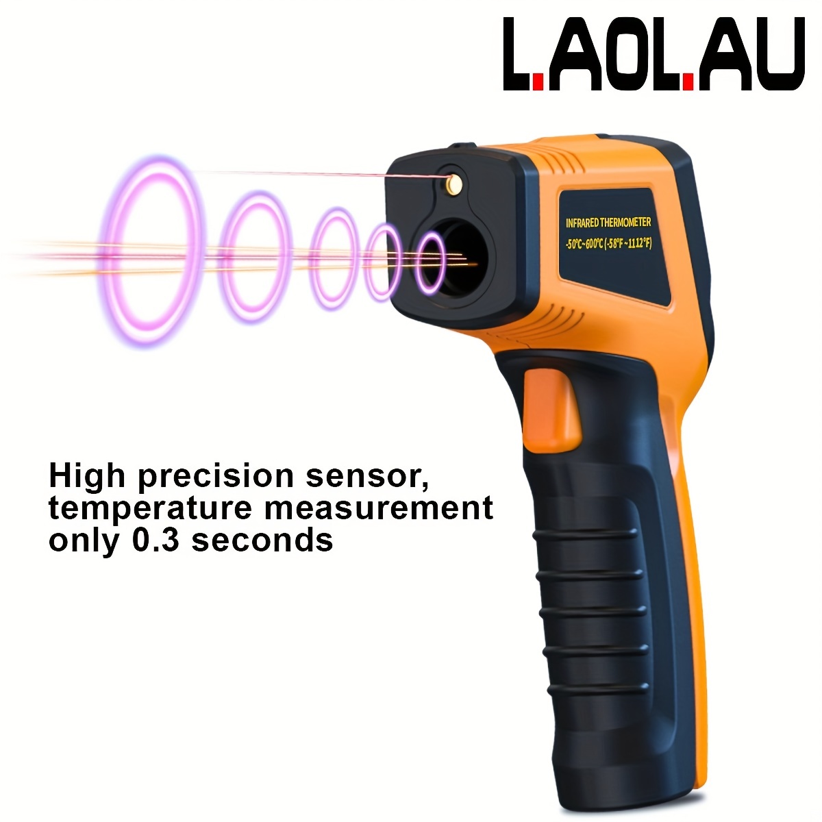 1pc Multifunctional Handheld Infrared Temperature Gun , High Temperature  Gun For Cooking, Pizza Oven, Meat, Grill, Engine, Laser Infrared Surface  Tool