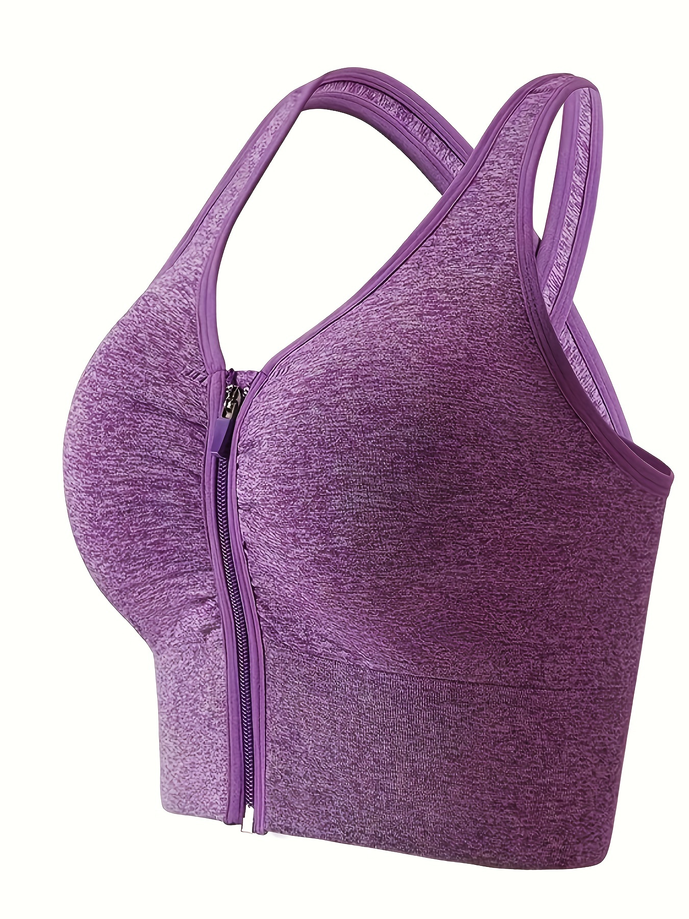 Front Zip Sport Bra - Temu Canada