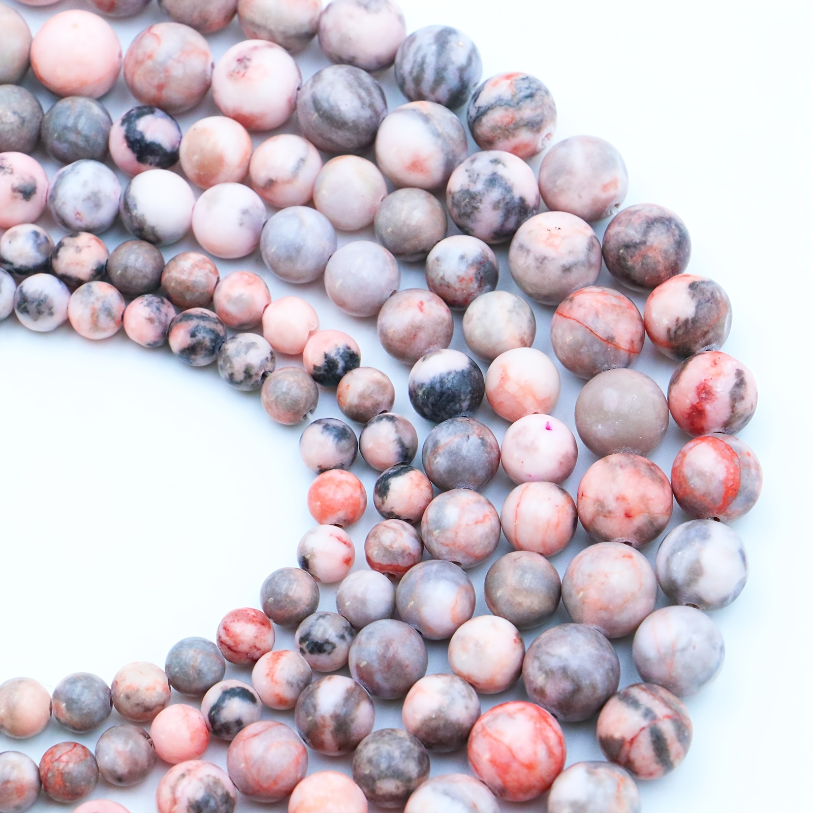 Natural Stone Round 4mm 6mm 8mm 10mm Loose Gemstone Beads For DIY Bracelet