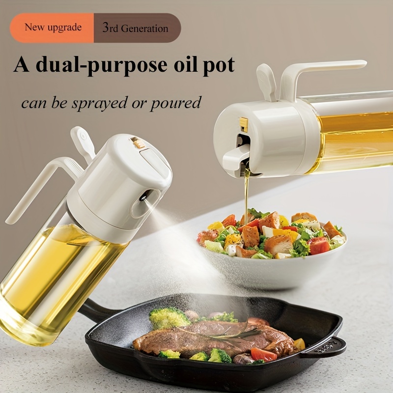Pulverizador de aceite de vidrio para cocina, botella de Spray para freidora  de aire doméstica, botella de Spray de aceite comestible - AliExpress