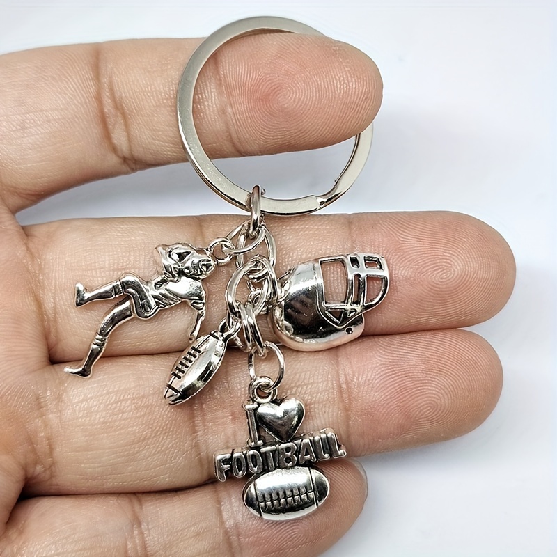 Porte-clés de Football Américain, Pendentif de Casque de Joueur de