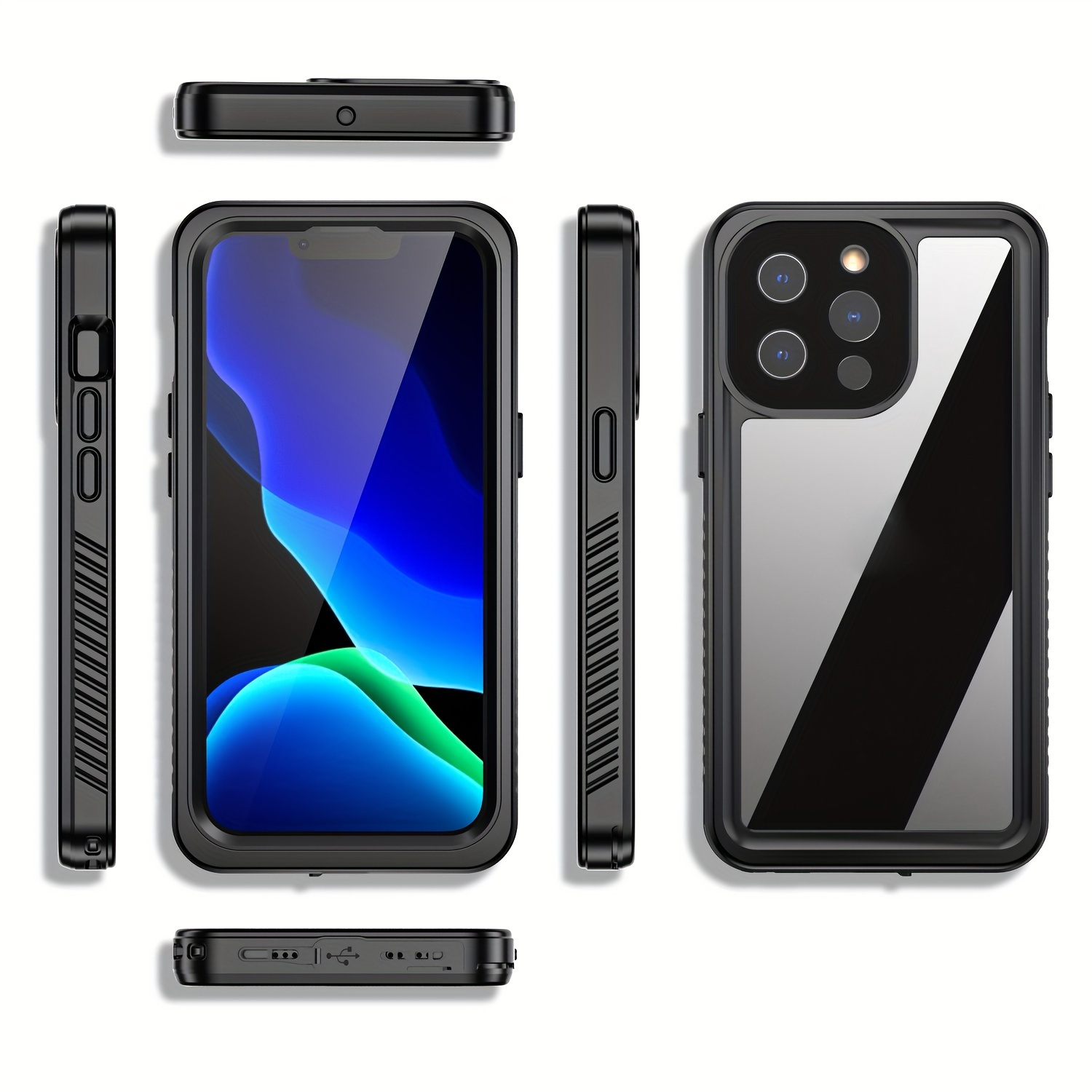 Coque Antichoc Noire Premium Pour IPhone 14 ProMax - Support Voiture Intégré !