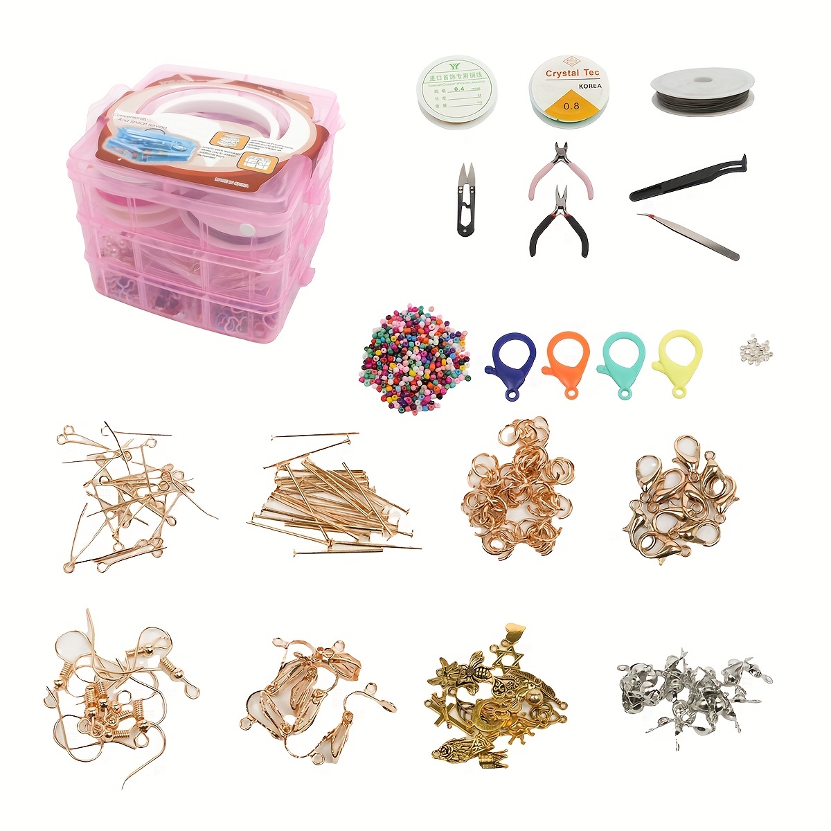 Kit de Piezas de Suministros para Hacer Aretes, Jewellery Making