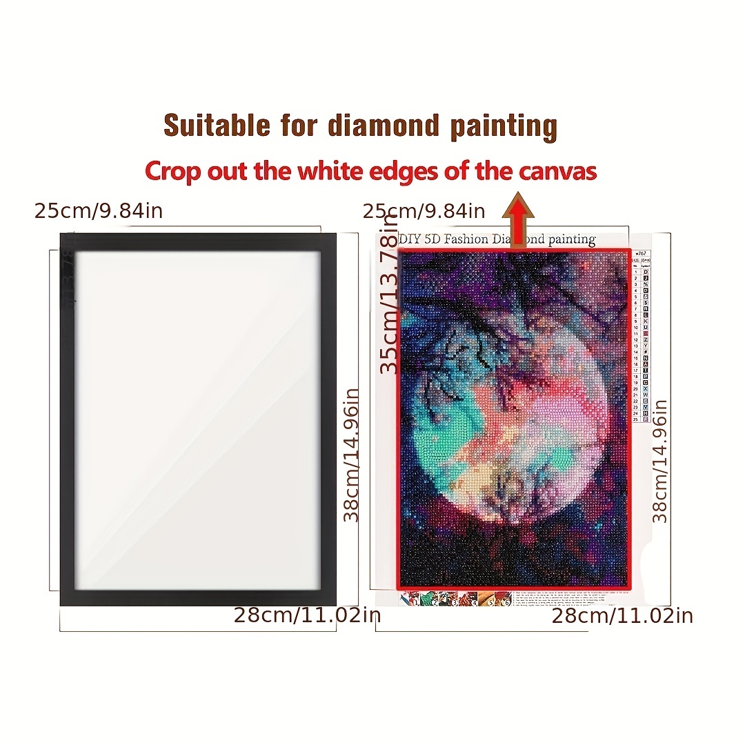 Generic 10PCS A5 Magnetic Diamond Art Frames, Diamond Painting Frames Black