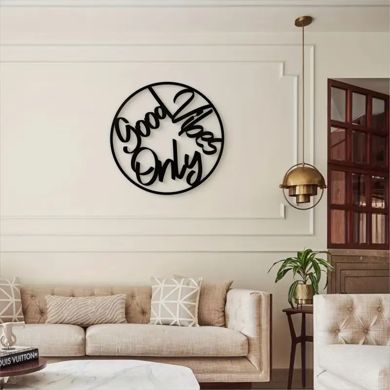 Metal Retro Style Wall Decor,, Round Metal Decor, Only Office, Bedroom,  Bar, Cafe, Restaurant, Hotel, Store Shop Wall Decor, Living Room Nursery Bedroom  Decor Sticker Mural, Living Room Office Dining Room Lobby