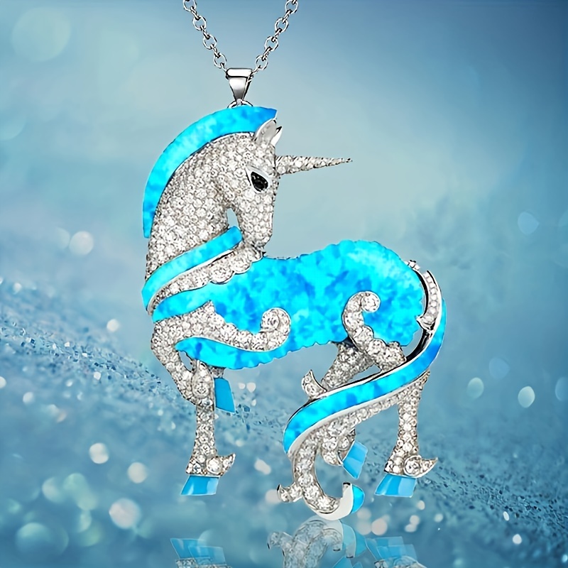 Unicorn hot sale birthstone necklace