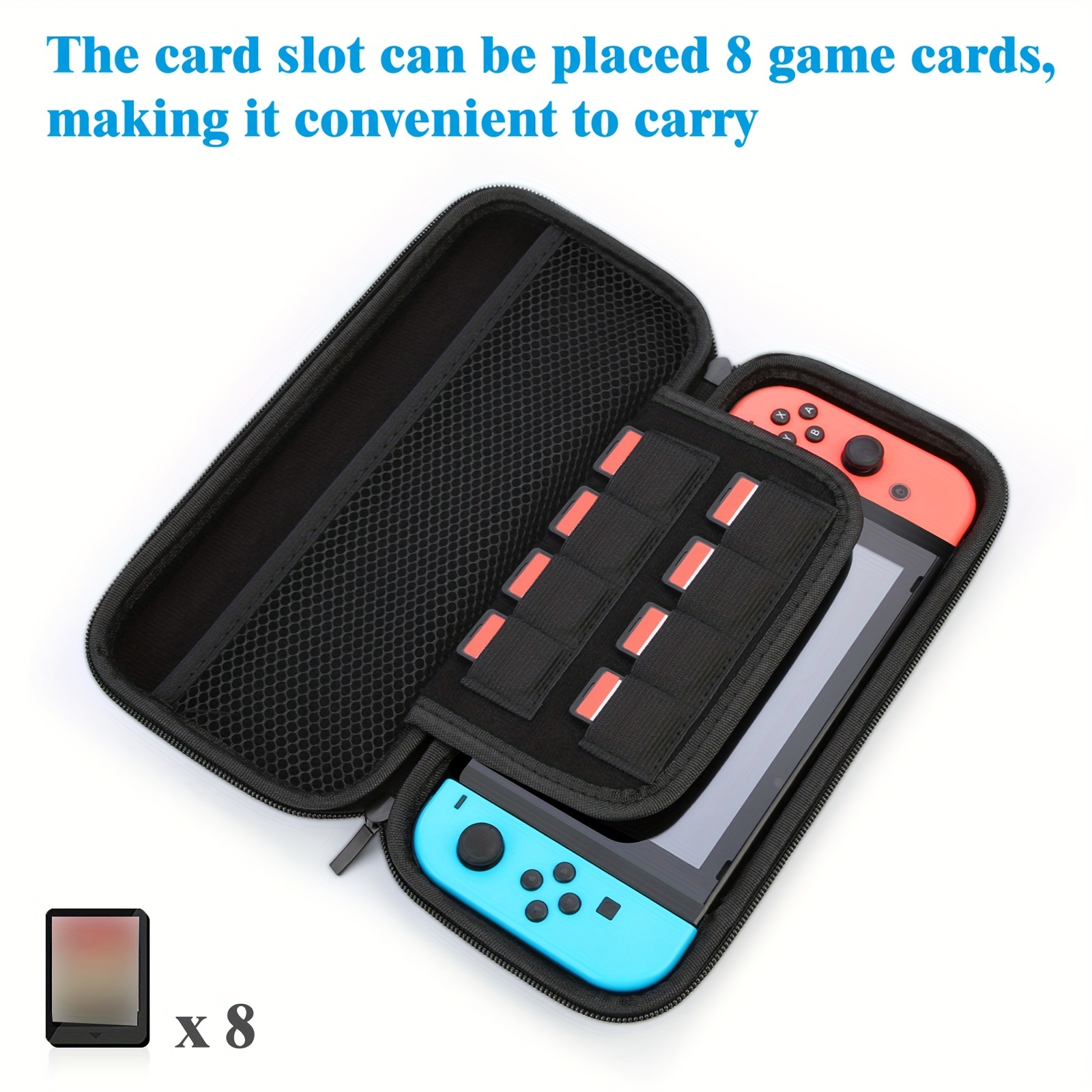 protective hard portable travel carry case shell pouch with pockets compatible with nintendo switch oled details 5