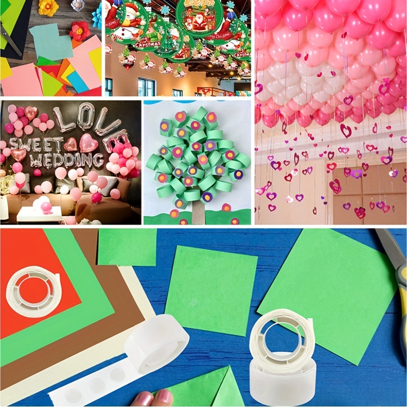 1000 Pcs Balloon Glue Dots, Double Sided Tape Glue, Removable