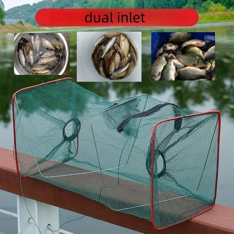 Portable Folding Automatic Fishing Net, Drift Cage Fish Crawdad Shrimp  Minnow Bait Fishing Floating Net Trap - Temu Denmark
